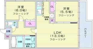 ノヴァ北大前の物件間取画像